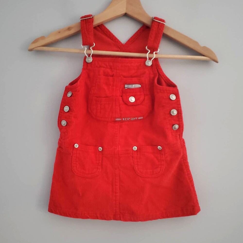 TCP Girls Red Corduroy Skirt Jumper 12M